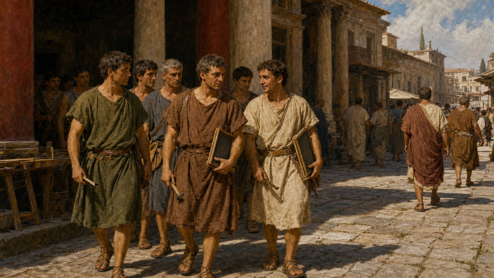 When members left a meeting together, craft and obligation became visible in the street.
