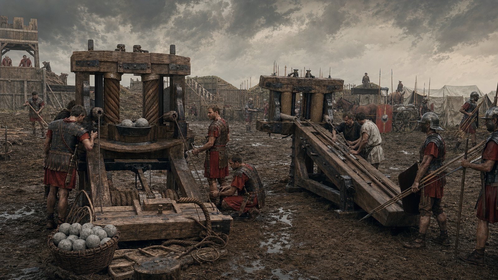 Stone-throwing ballistae and dart-projecting catapults paired different frames with different ammunition.