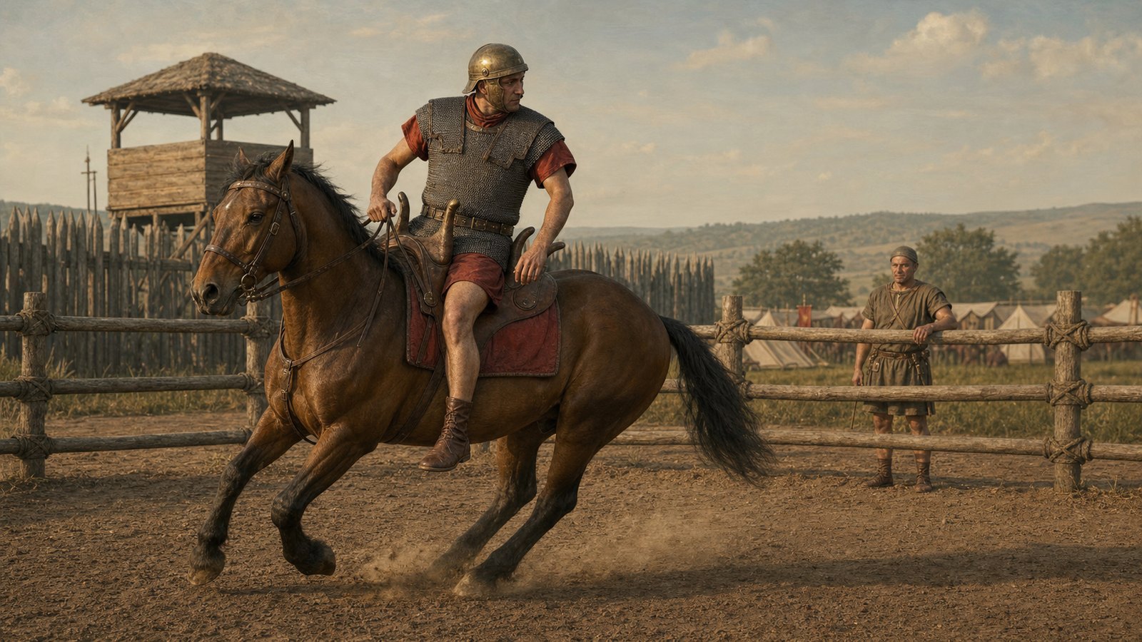 Before patrol, groom and rider checked girth tension, worn leather and the horse’s back—the quiet maintenance behind cavalry speed without stirrups.