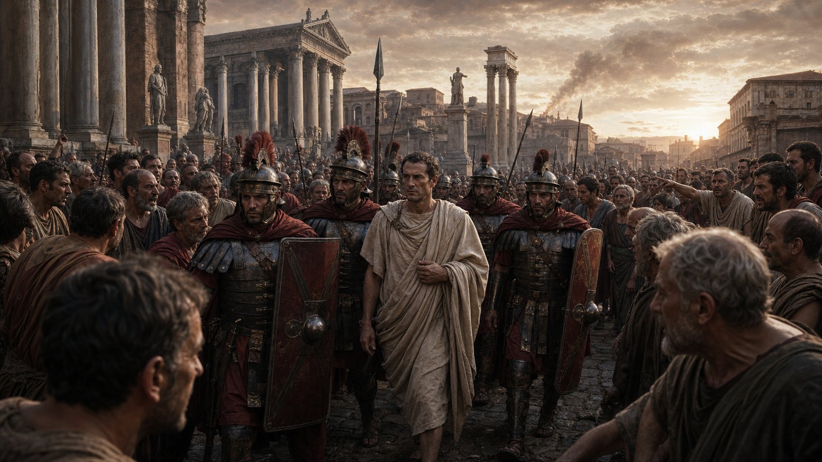 Didius Julianus enters Rome under armed escort