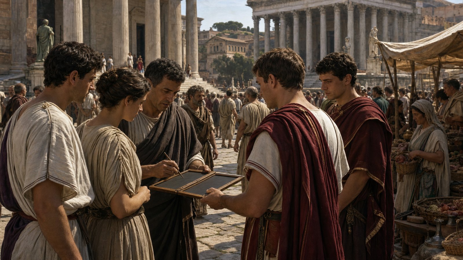 Public time depended on visible records: days, tablets, market rhythms, and the officials who made dates matter.