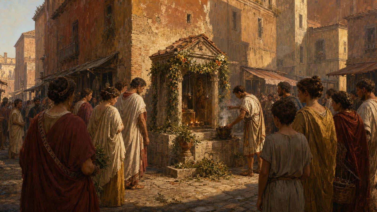 A small shrine could turn an ordinary crossing into a shared neighborhood marker.