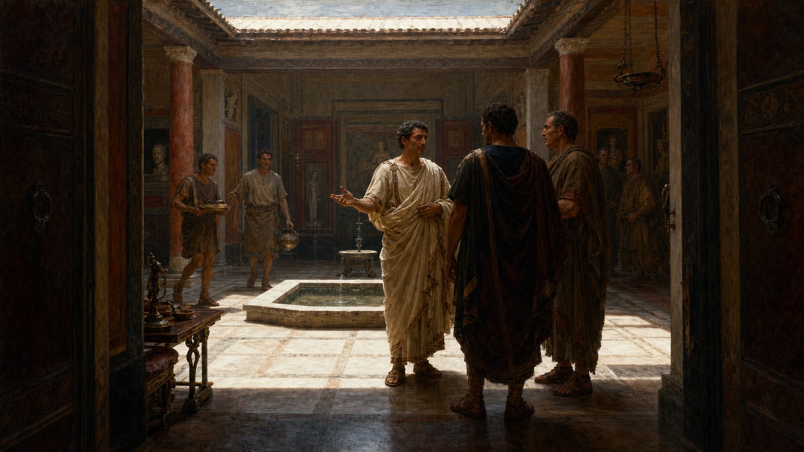 The Roman doorway decided who waited, who entered, and how much of a family’s position could be seen from the street.