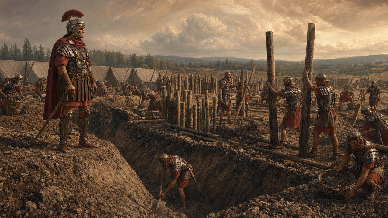 A Roman fort turned a temporary military presence into a daily landscape of ditches, gates, watchtowers, roads, and routine.