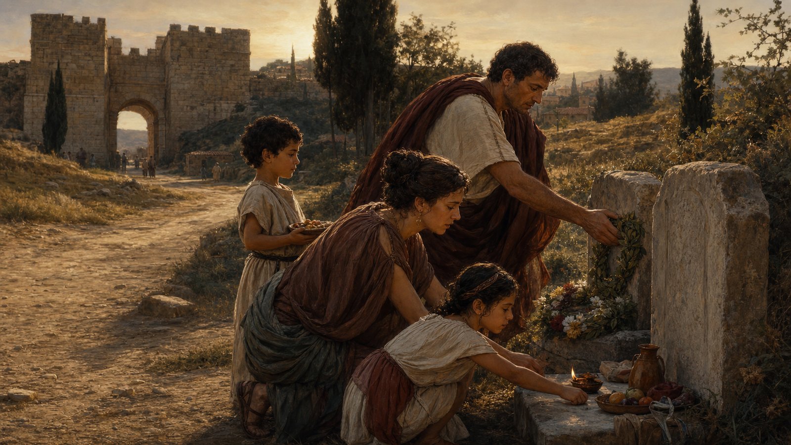 A funerary stone could turn private loss into a message for strangers passing along a Roman road.