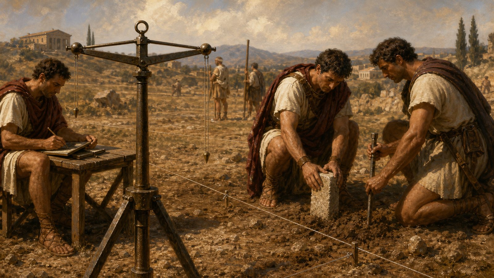 The agrimensor turned ownership, settlement, and authority into measured lines that neighbors could see on the ground.