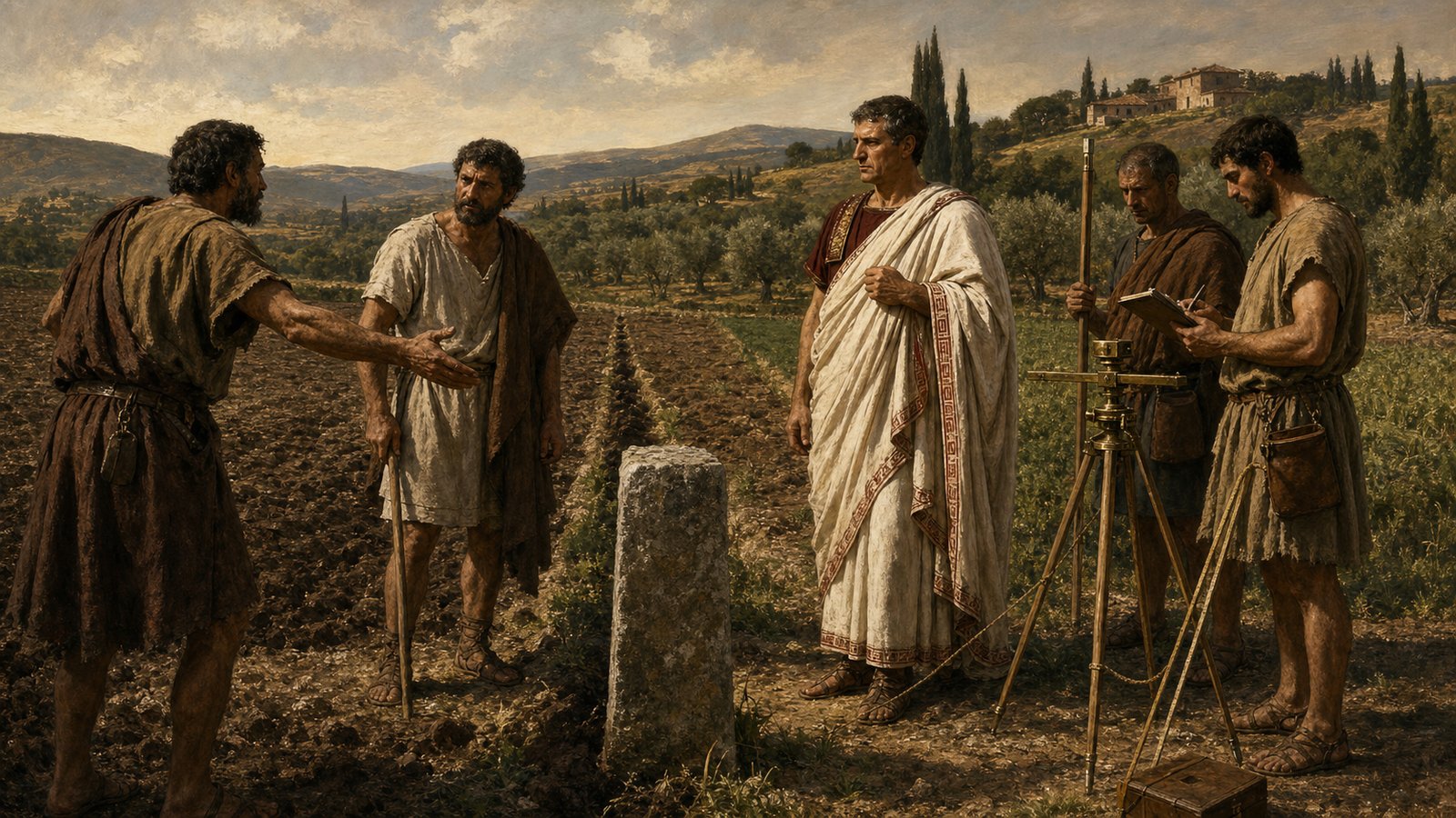 A boundary marker could look small, but it carried claims about tax, inheritance, veteran settlement, and local peace.