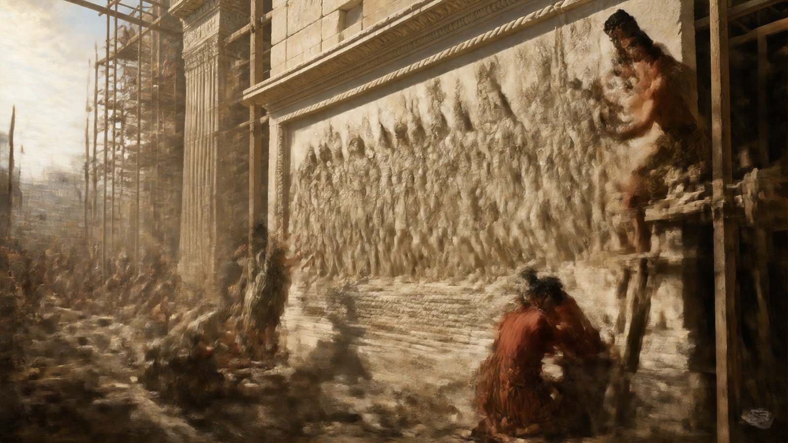 A triumphal arch turned a victory procession into stone, making a moment of conquest part of the city’s daily route.