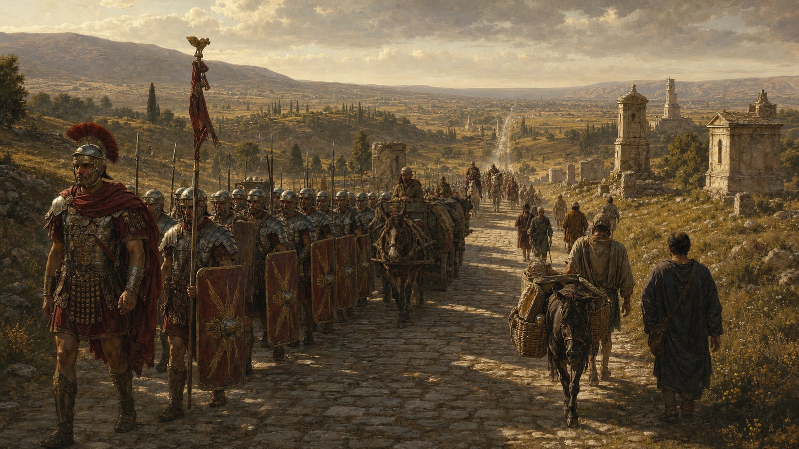 The Appian Way turned movement into policy: the road remained after the campaign had ended.