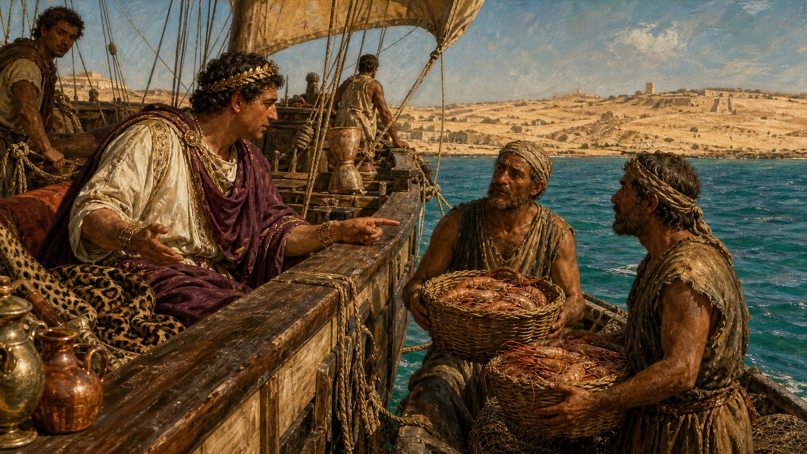 North African fishermen ended the expedition by comparing their catch honestly with Apicius’s Campanian benchmark.