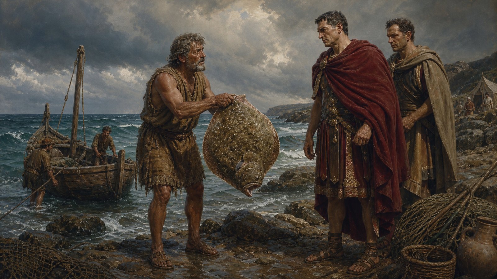 The fish’s journey from Adriatic shore to palace was shaped by the fear that any exceptional catch belonged to Domitian.