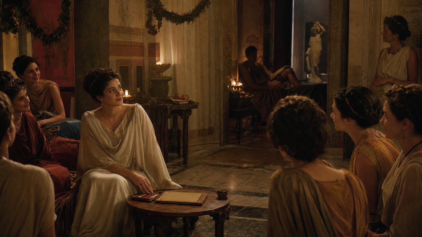 The six elegies turn sealed tablets, birthdays and travel plans into a struggle over who controls an elite woman’s private story.