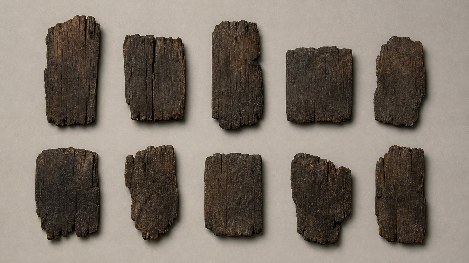 A vertical cinematic archaeological reconstruction of a Roman frontier clothing parcel around 110 CE inside a timber fort room: a closed thin wooden ink tablet with no visible writing lies beside a modest bundle of folded wool socks, two pairs of plain leather sandals and two folded linen undergarments, lamplight on rough timber and rain beyond the doorway, no legible text, no inscriptions, no logos, no watermark, historically plausible realistic oil-painting style.