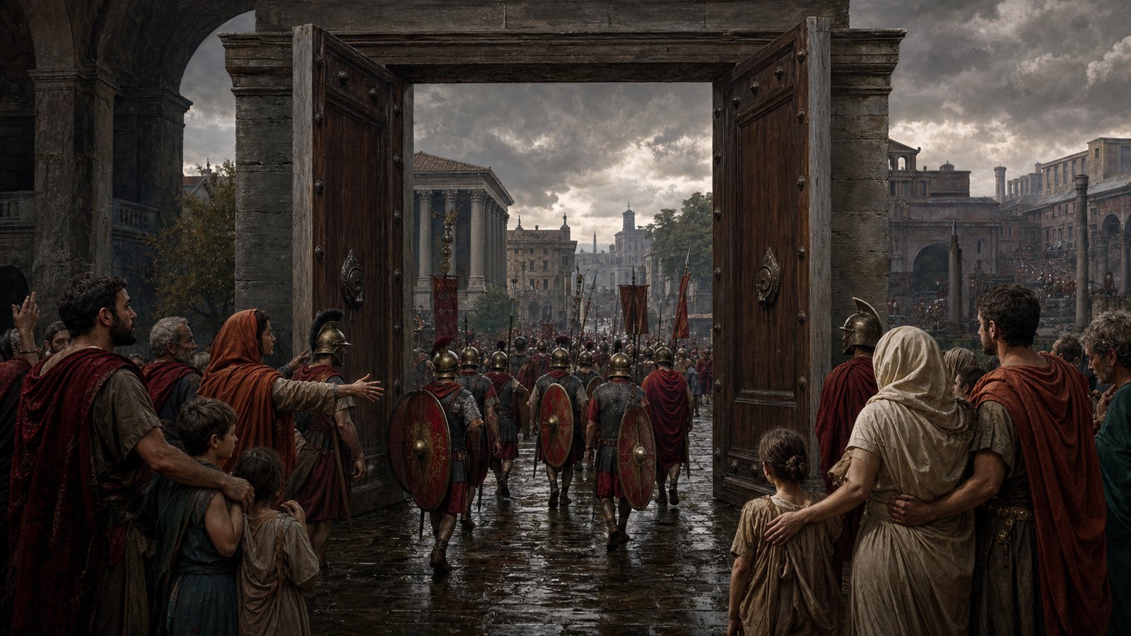 Closing Janus’s heavy doors made an abstract claim about peace into a visible civic action watched at Rome.