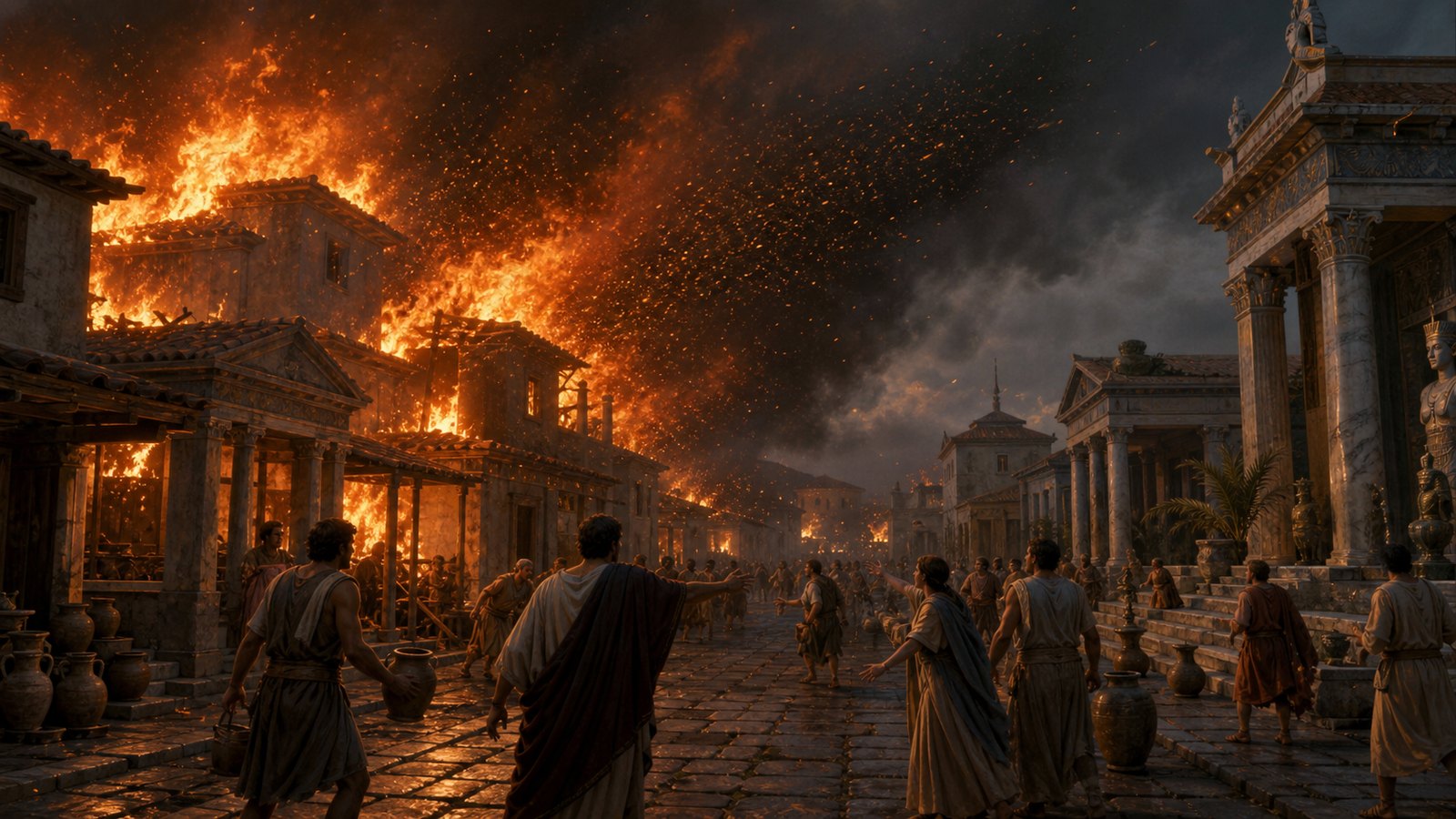 Pliny said wind, inactive spectators and the complete absence of public firefighting equipment let the Nicomedia blaze spread farther than necessary.