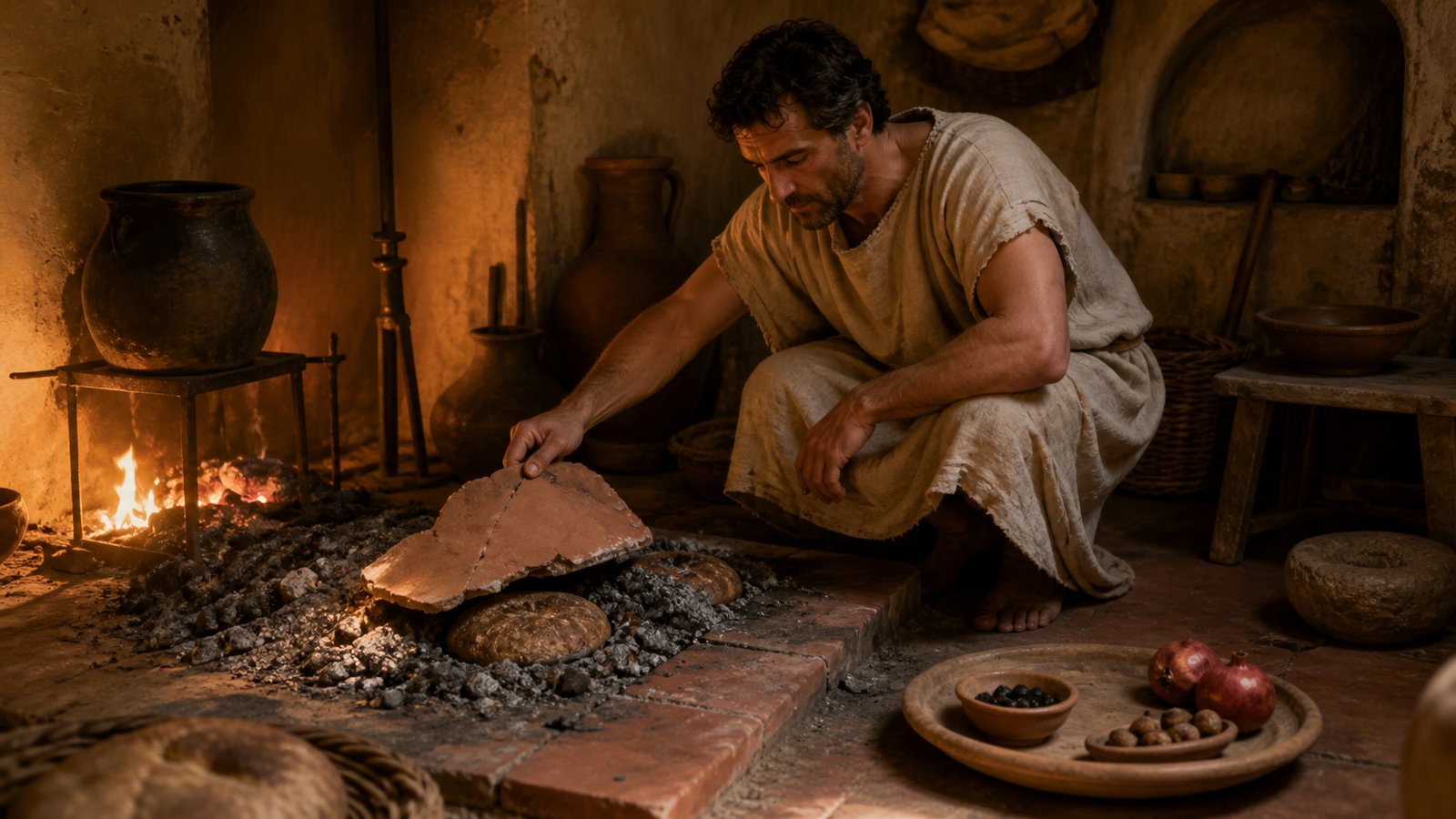 Ovid traced the baker’s craft back to spelt, warm ashes, the hearth floor and a broken tile used to manage the heat.