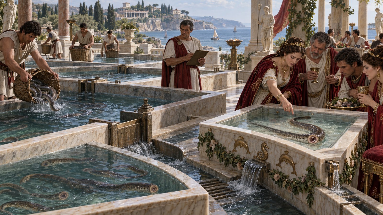 The fish became famous enough that people were eager to visit the villa to see it.