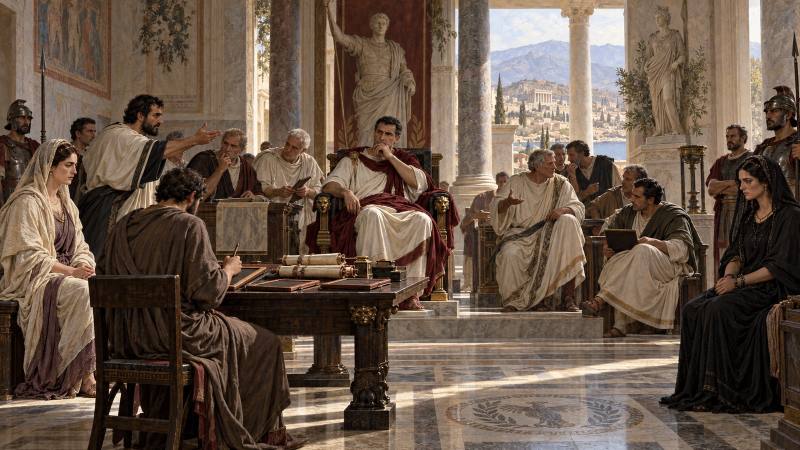 Dolabella’s council saw both a confessed killing and a retaliatory motive that made a simple sentence feel inadequate.