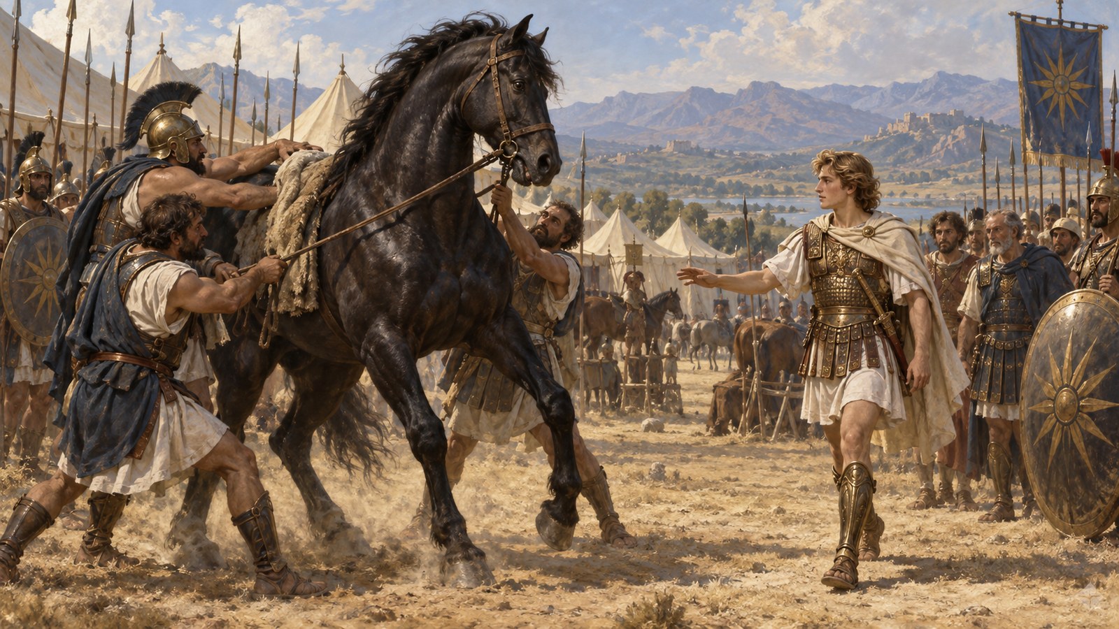 Bucephalas’s refusal of other armed riders made trust, not purchase alone, the condition of royal control.