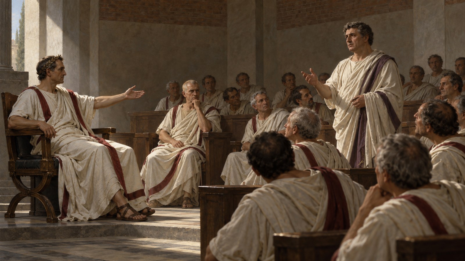 Calling one senator before another was itself a favor; Gellius says Caesar’s first choice shifted from Crassus to Pompey after Pompey’s betrothal to Caesar’s daughter.