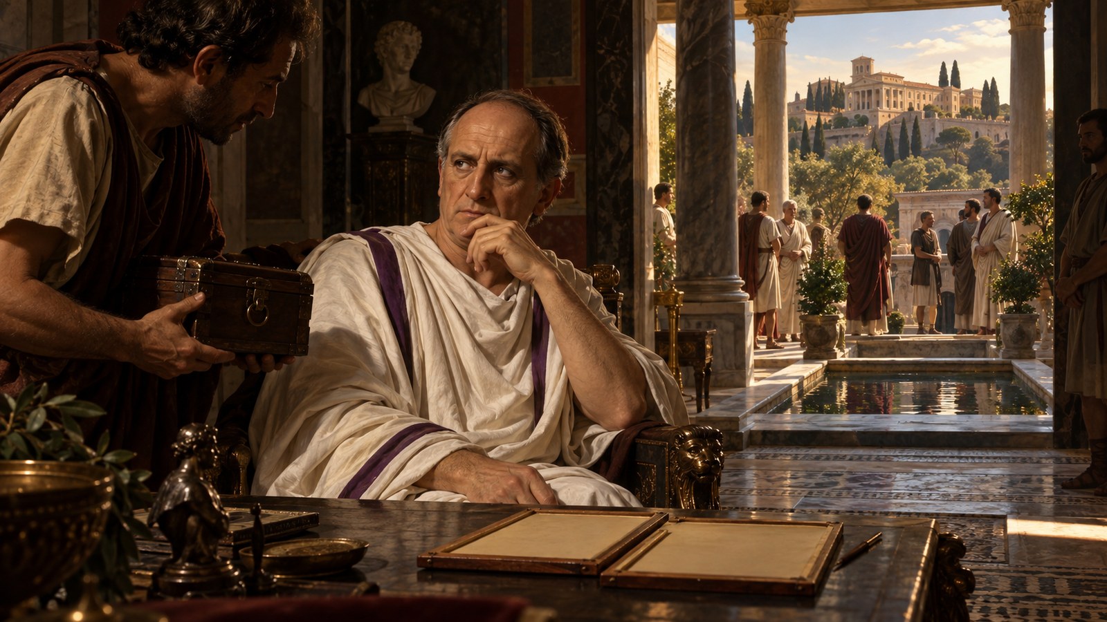 Before the purchase, a private loan from the accused Publius Sulla made Cicero’s interest in the Palatine house politically dangerous.