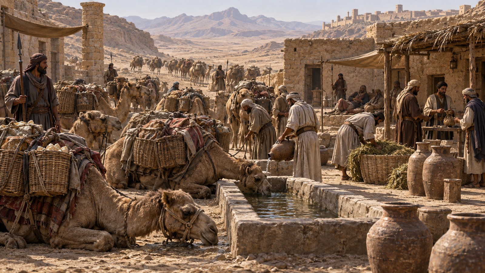 At Sabota, incense passed through one gate and lost a measured tenth before merchants were allowed to sell it.
