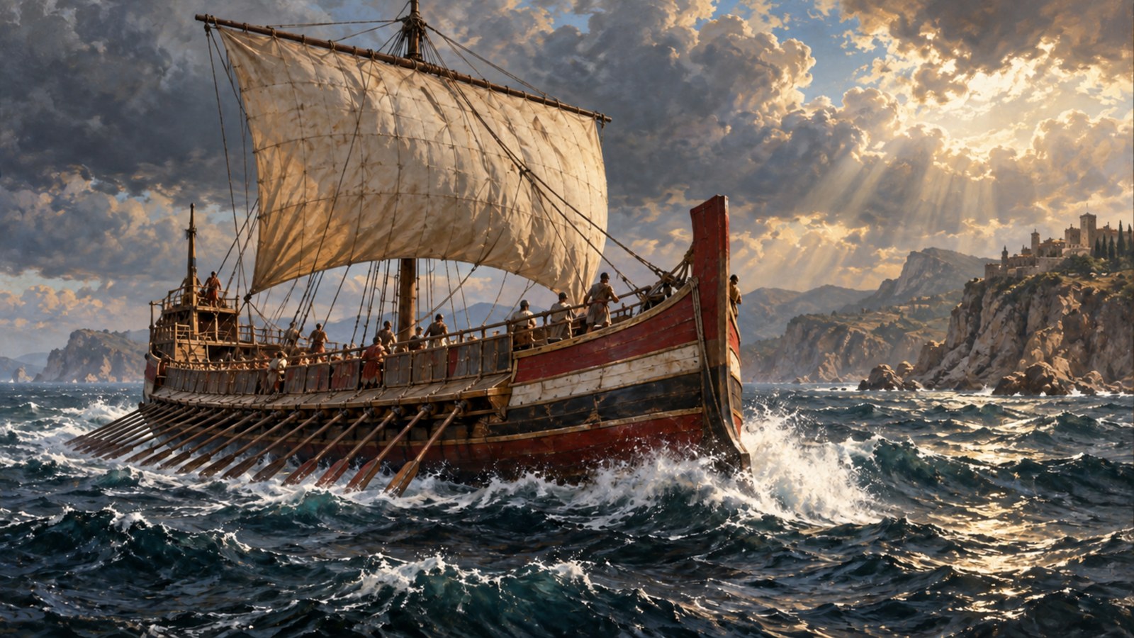 The value of the ship process appeared in exposure: Pliny says sun, salt water and winds did not spoil the painted surface.