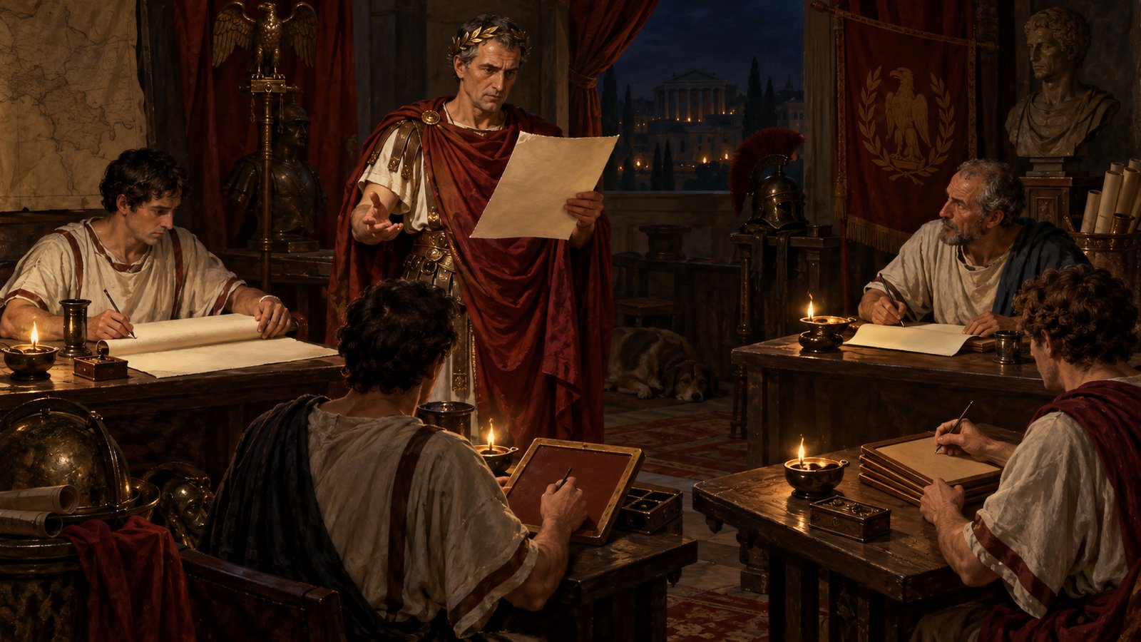Pliny measured Caesar’s mental speed by presenting four separate secretarial hands taking dictation at the same time.