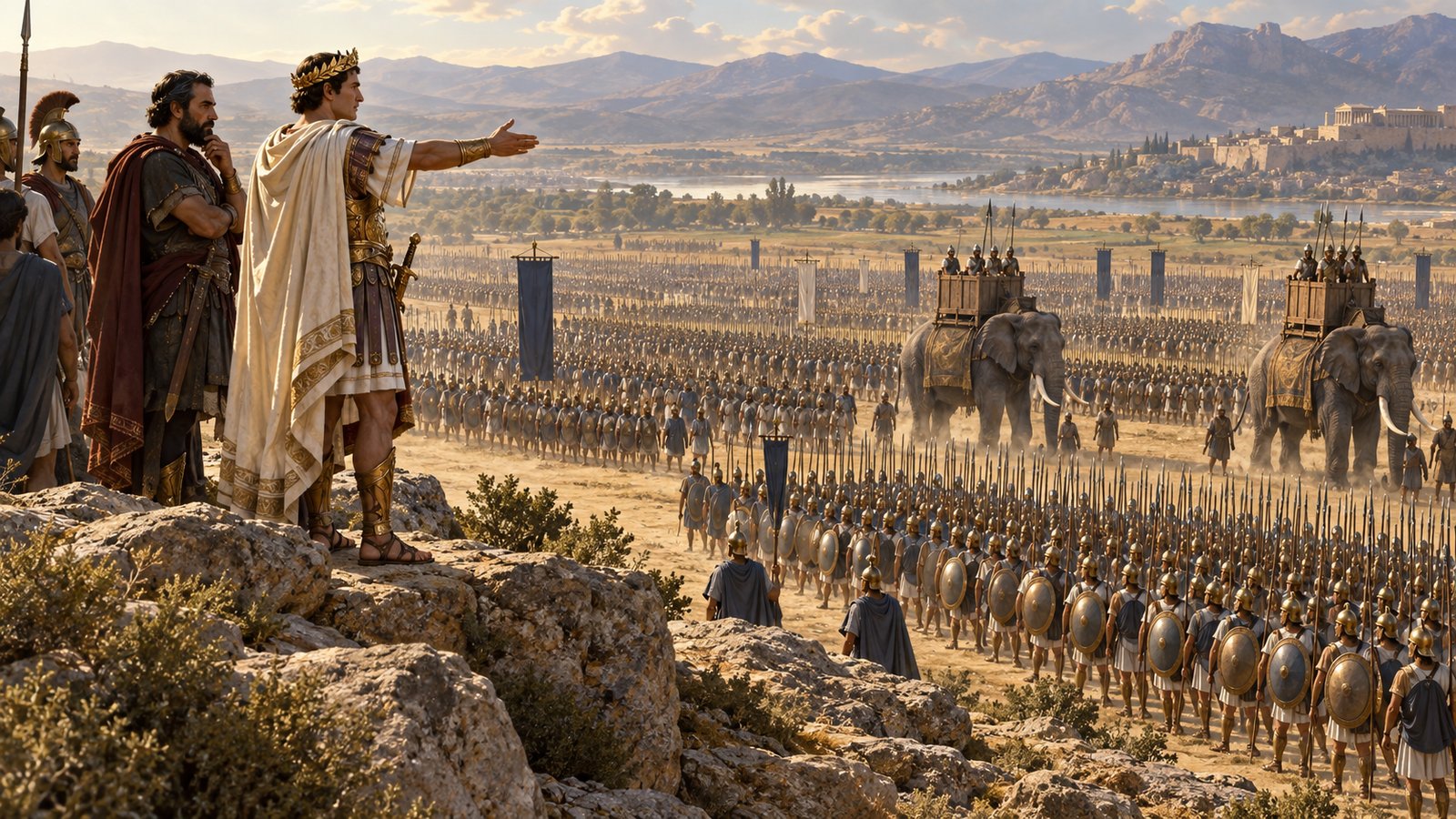 Antiochus asked Hannibal to judge an army whose expense was visible before its effectiveness was tested.