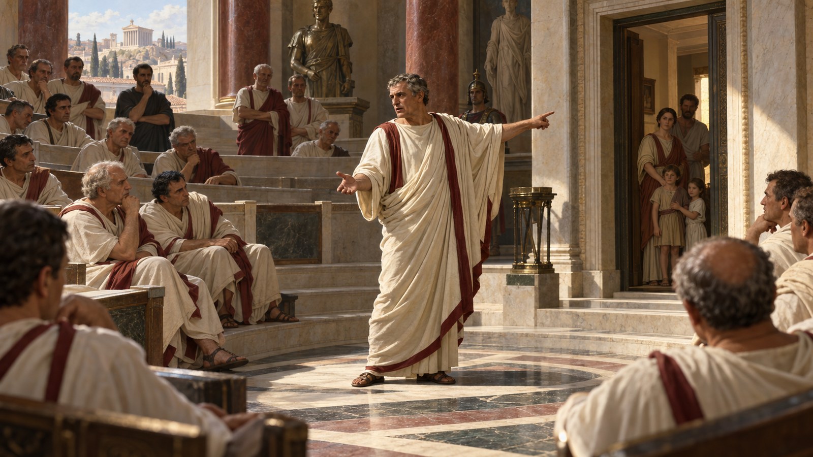 Gellius preserves a censor’s appeal that admitted the burdens of marriage before arguing from the future of the community.