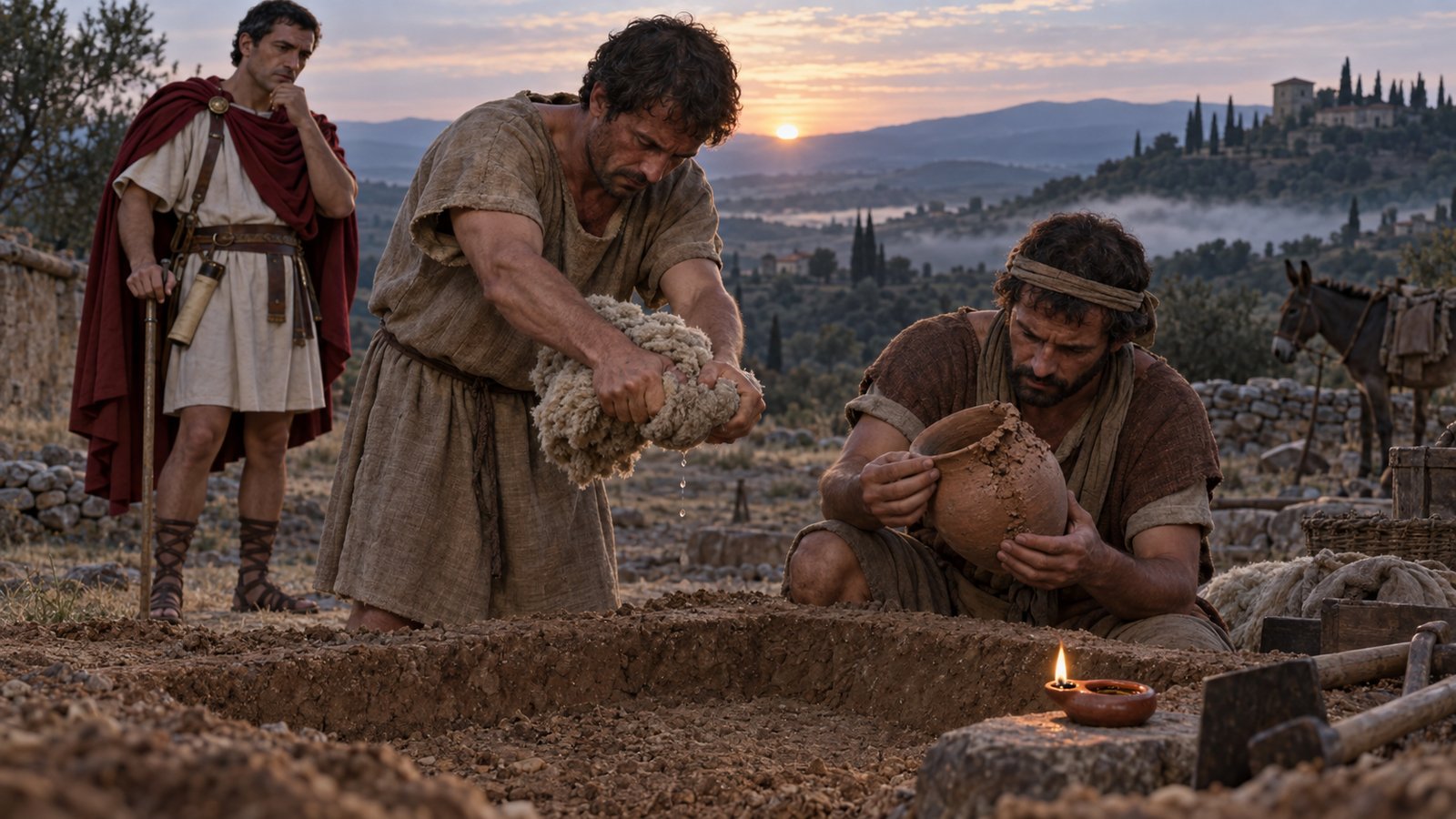 The metal vessel was oiled, inverted in a three-foot-square pit and covered with reeds, leaves and earth at sunset.