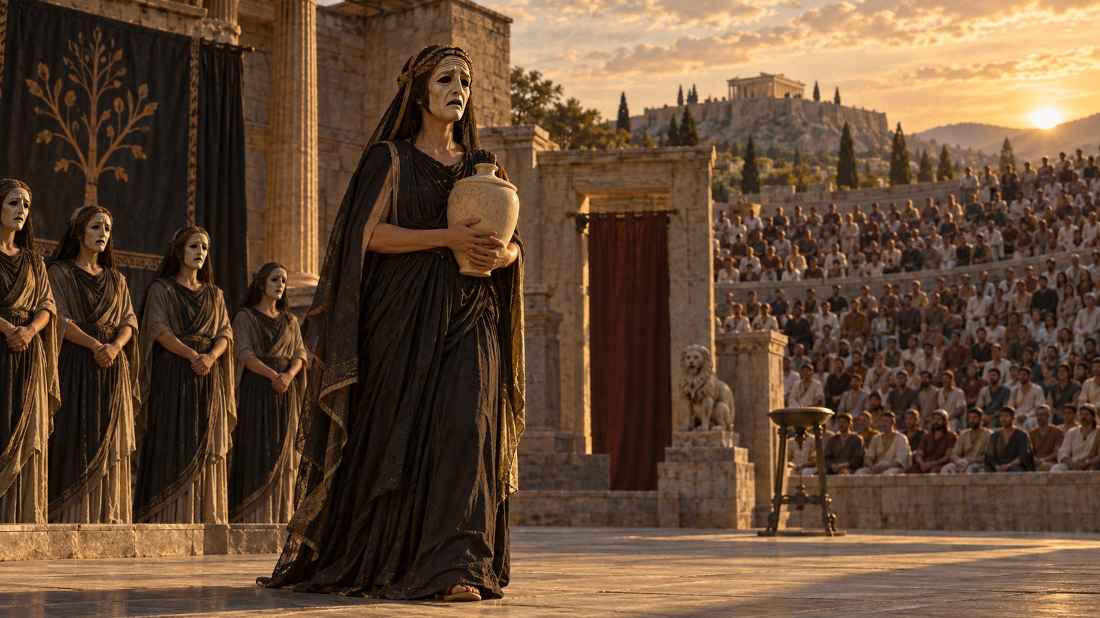 Gellius presents Polus as a celebrated actor known for clear delivery and graceful action before he tells the story of the urn.