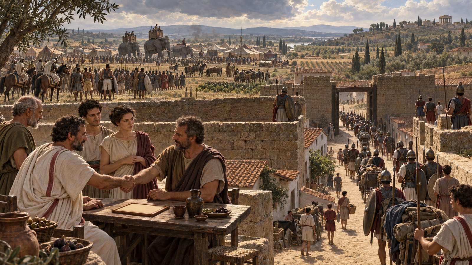 The sale joined an occupied field to a buyer’s belief that Roman ownership would outlast the army standing on it.