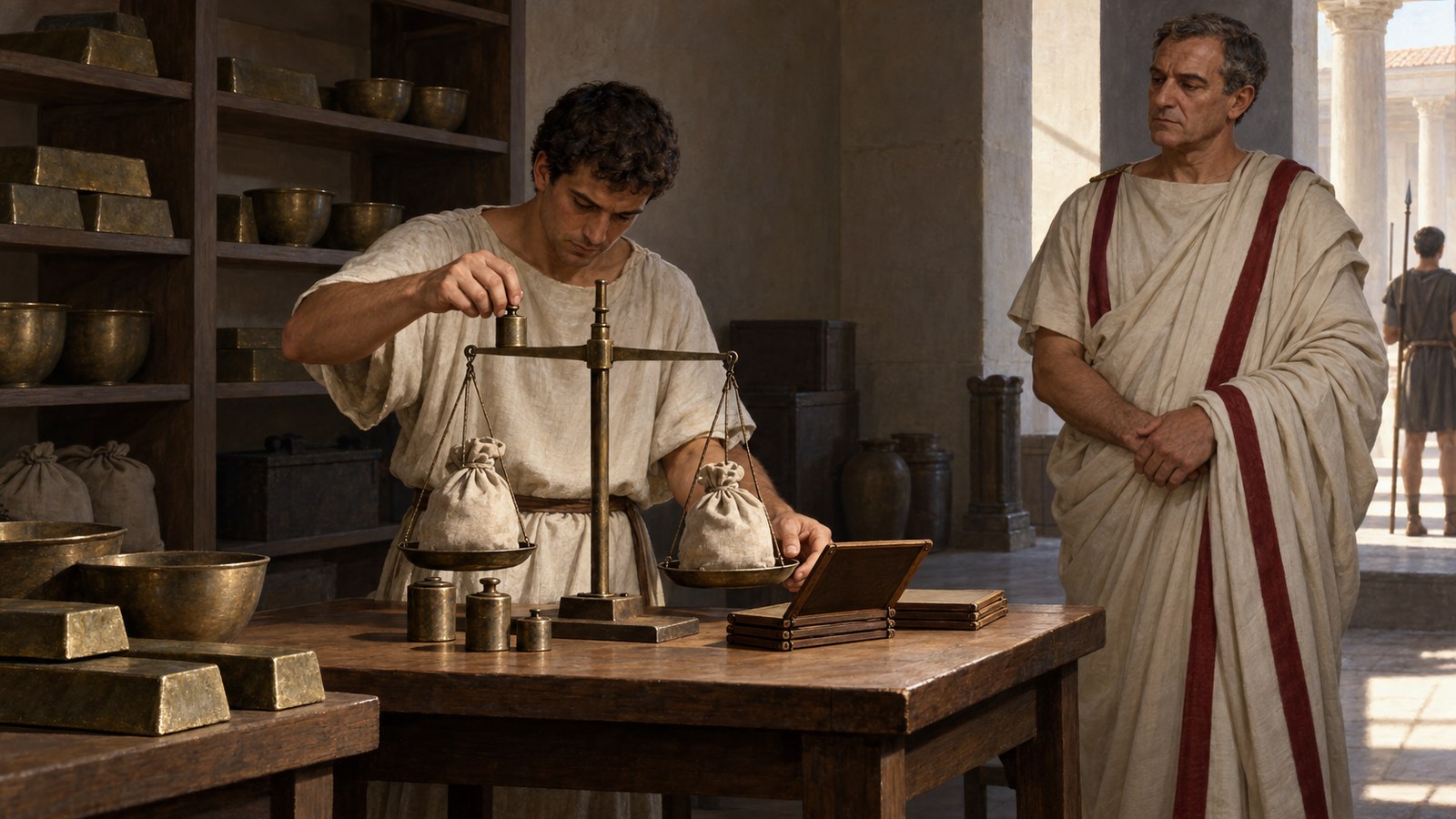 Scipio had the record in his hands; tearing it removed the very object through which senators could test the figures.