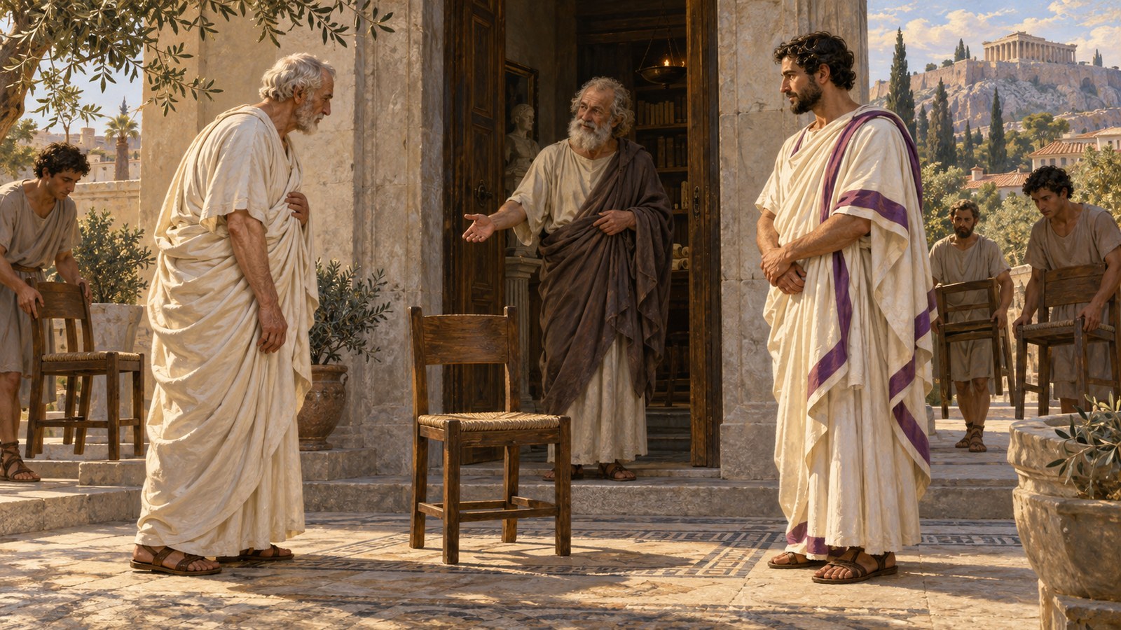 Taurus treated the visit to his room as private company, where the father’s age and relationship came first.