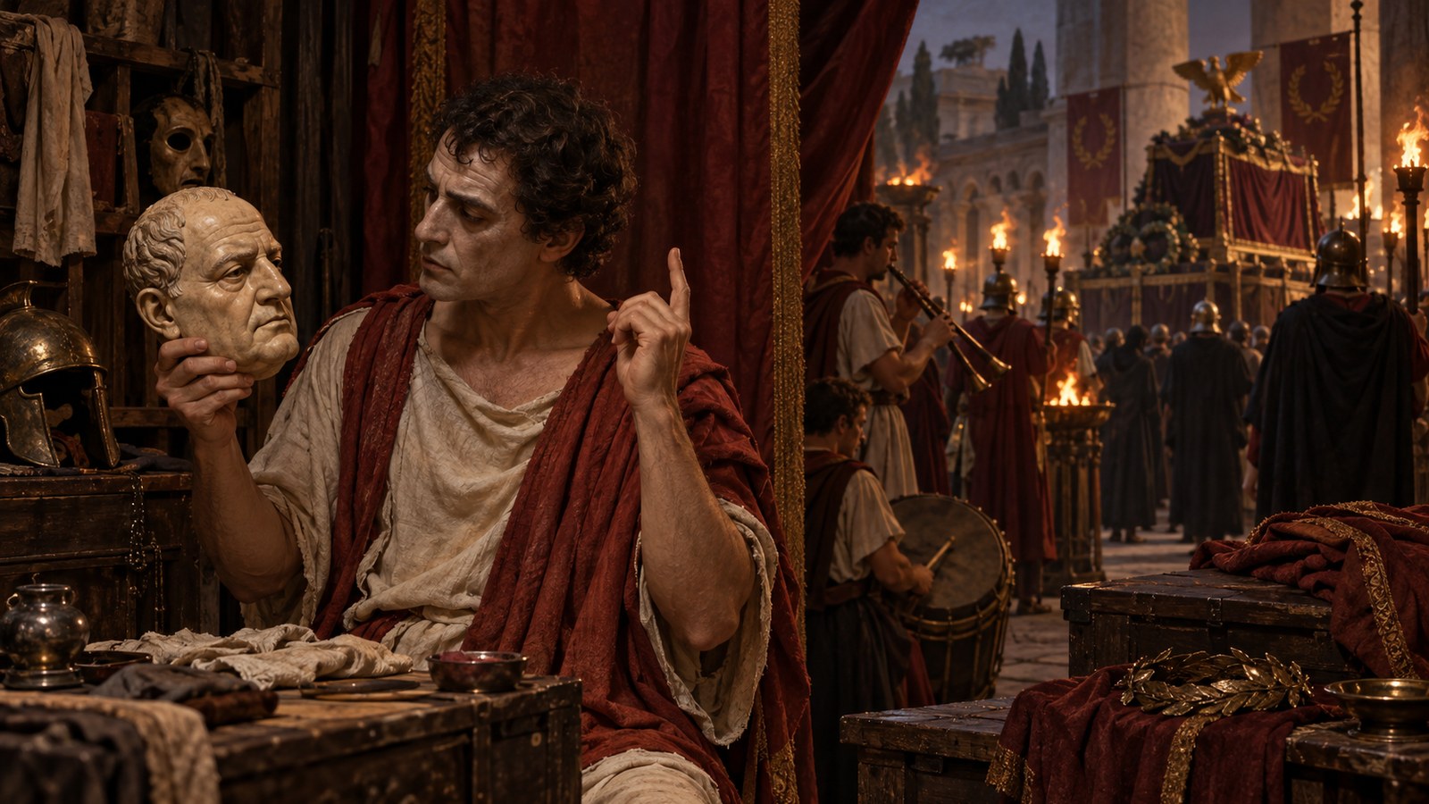 Suetonius lets a masked professional impersonator deliver the last public version of Vespasian.