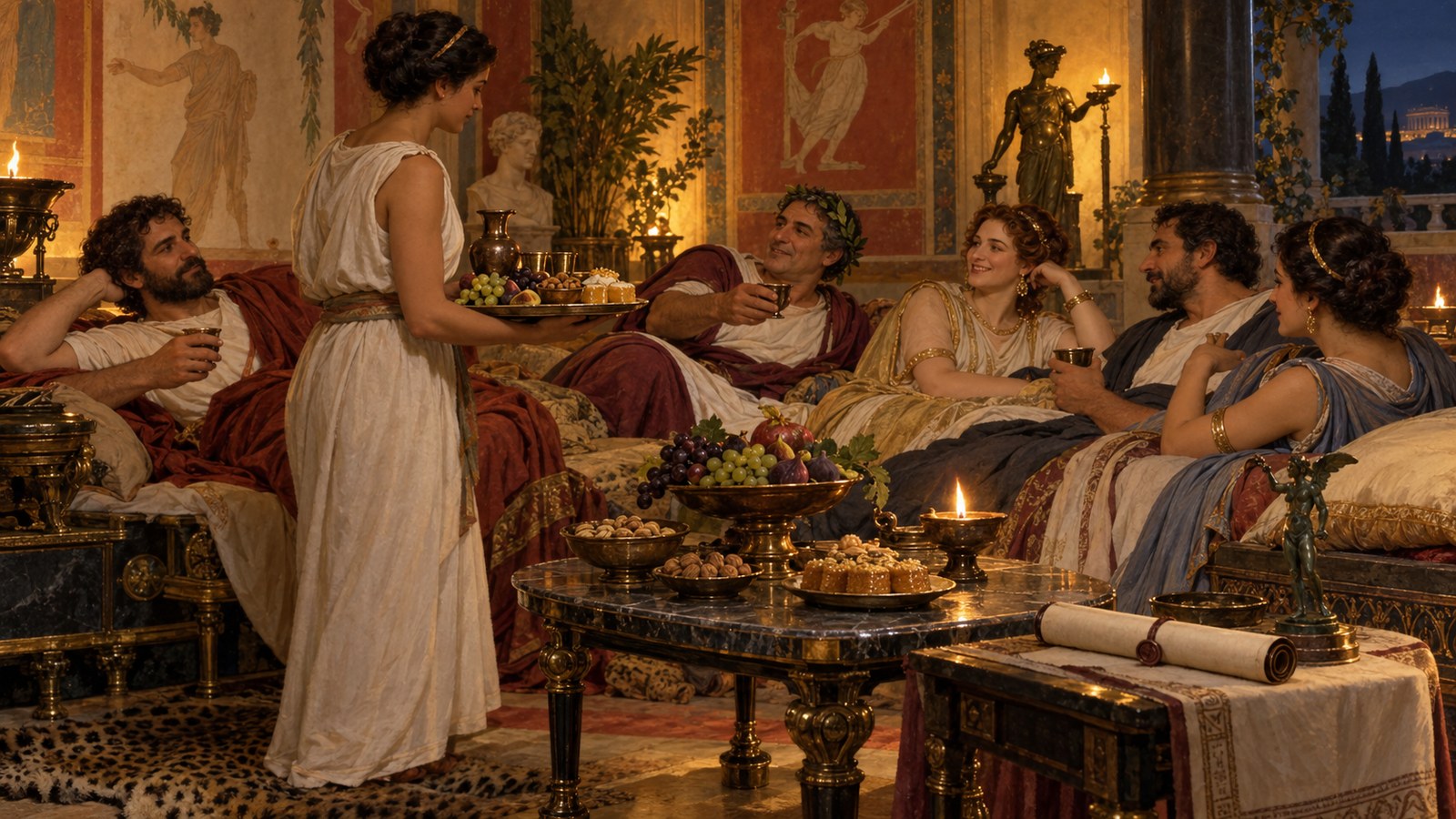 Conversation, selective reading and restrained desserts were parts of the banquet’s design, not additions after the food.