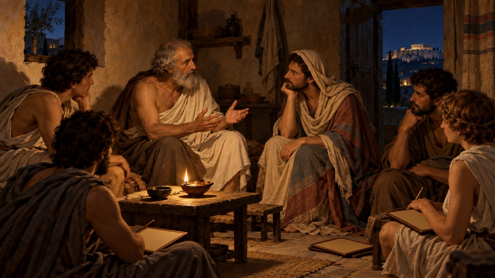 Gellius says Euclides walked more than twenty miles back to Megara after spending only part of the night listening to Socrates.