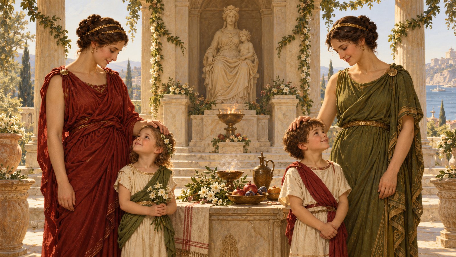 The paired custom redirected each woman’s prayer toward her sister’s children rather than her own.